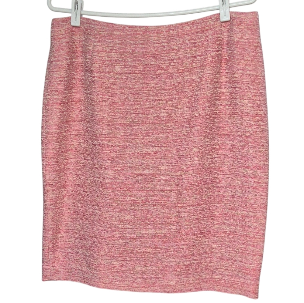 BAIA Pink Pencil Skirt Lined Women's Size 12 Tweed Style Office Classic